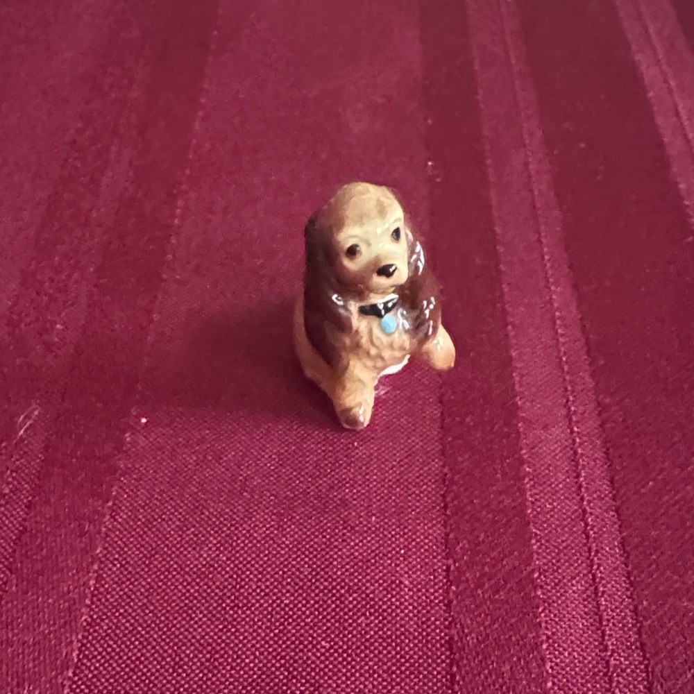 Set of Ceramic Dog Figurines - 3 Ornaments, 1 Statue - Picture 6 of 6